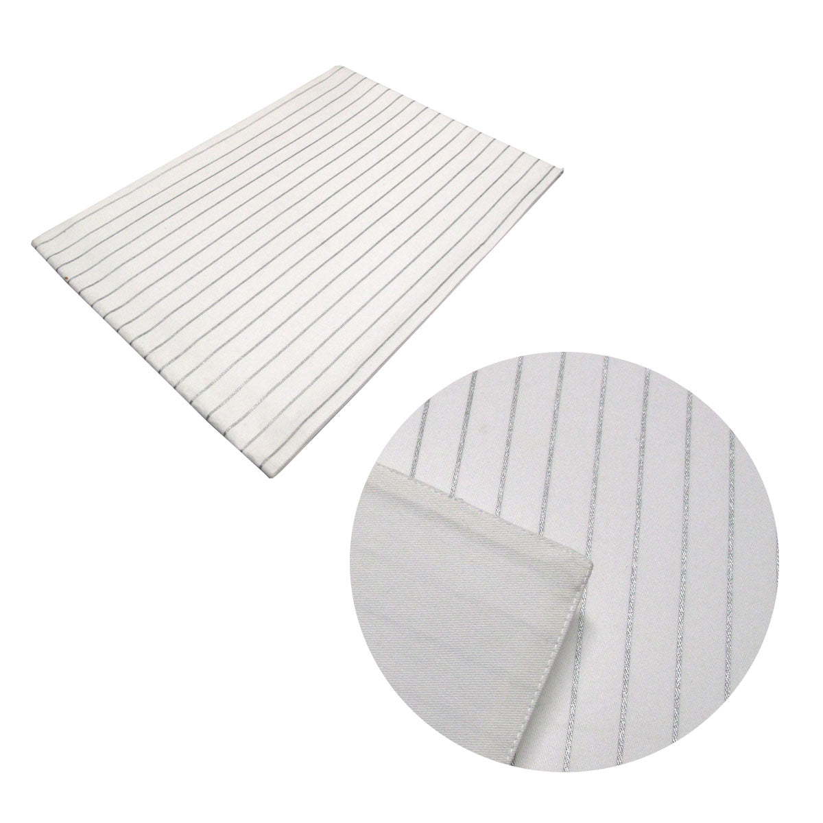 Silver Stripes Cotton Metallic Print Table Runner 33 x 180 cm Tristar Online