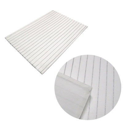 Silver Stripes Cotton Metallic Print Table Runner 33 x 180 cm Tristar Online