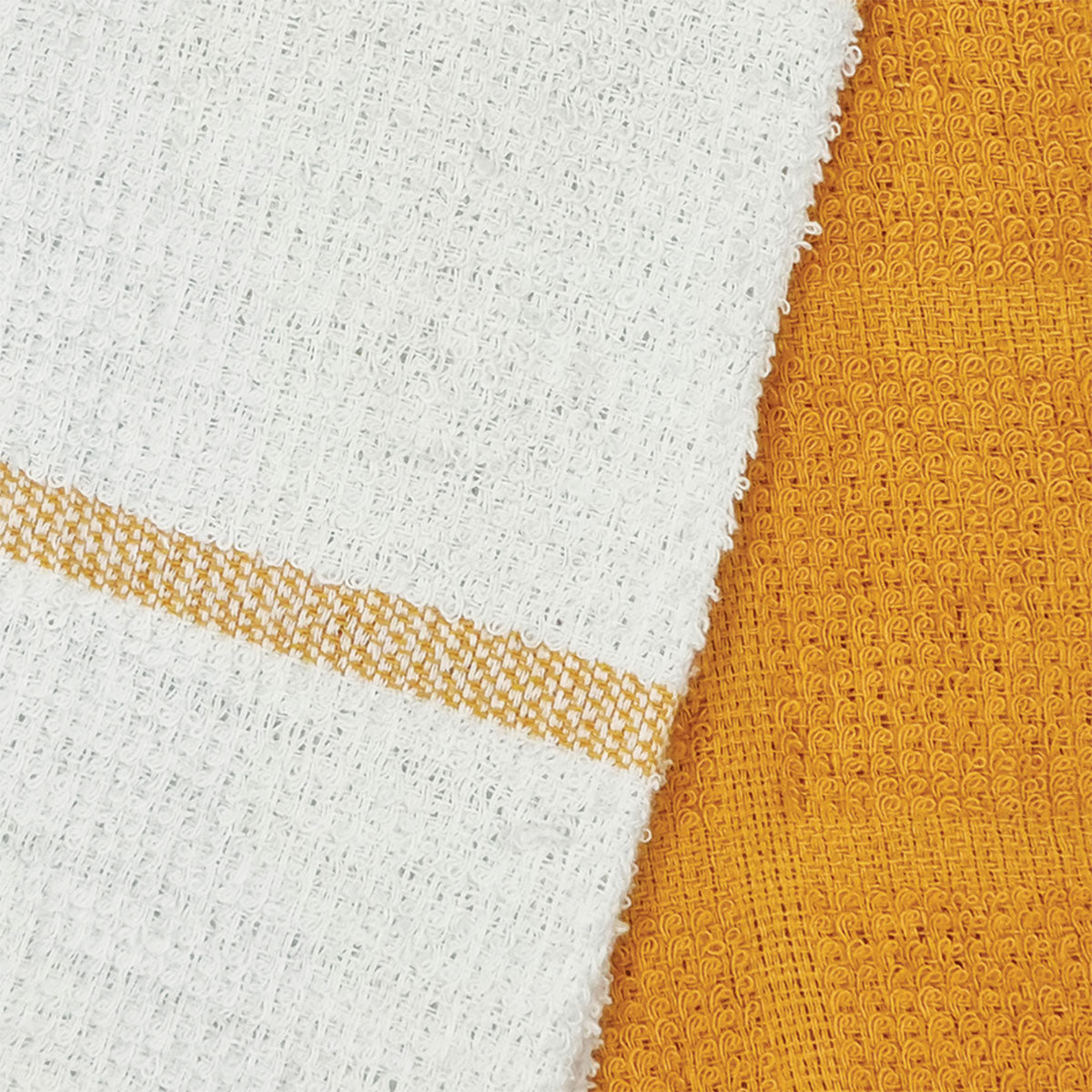 Set of 4 Rosa Cotton Rich Terry Tea Towels 42 x 62cm Mustard Tristar Online