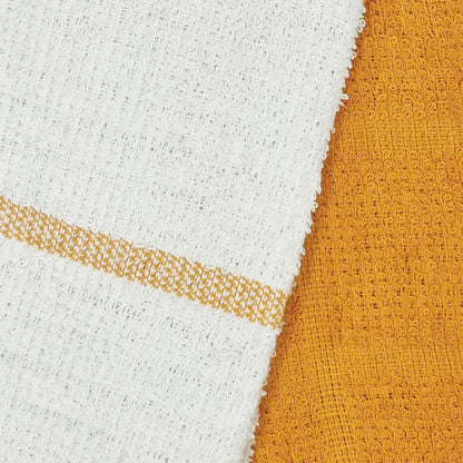Set of 4 Rosa Cotton Rich Terry Tea Towels 42 x 62cm Mustard Tristar Online