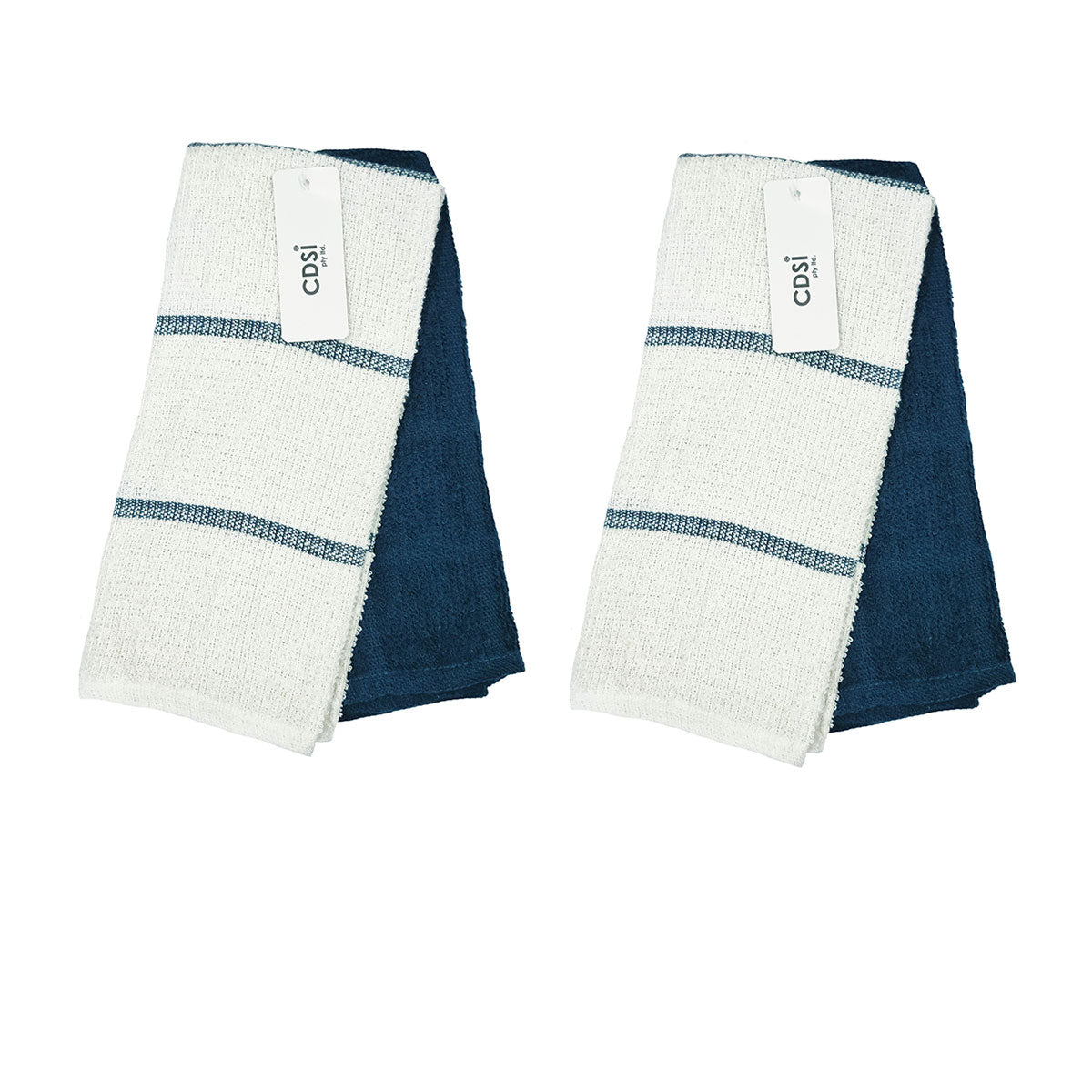 Set of 4 Rosa Cotton Rich Terry Tea Towels 42 x 62cm Navy Tristar Online
