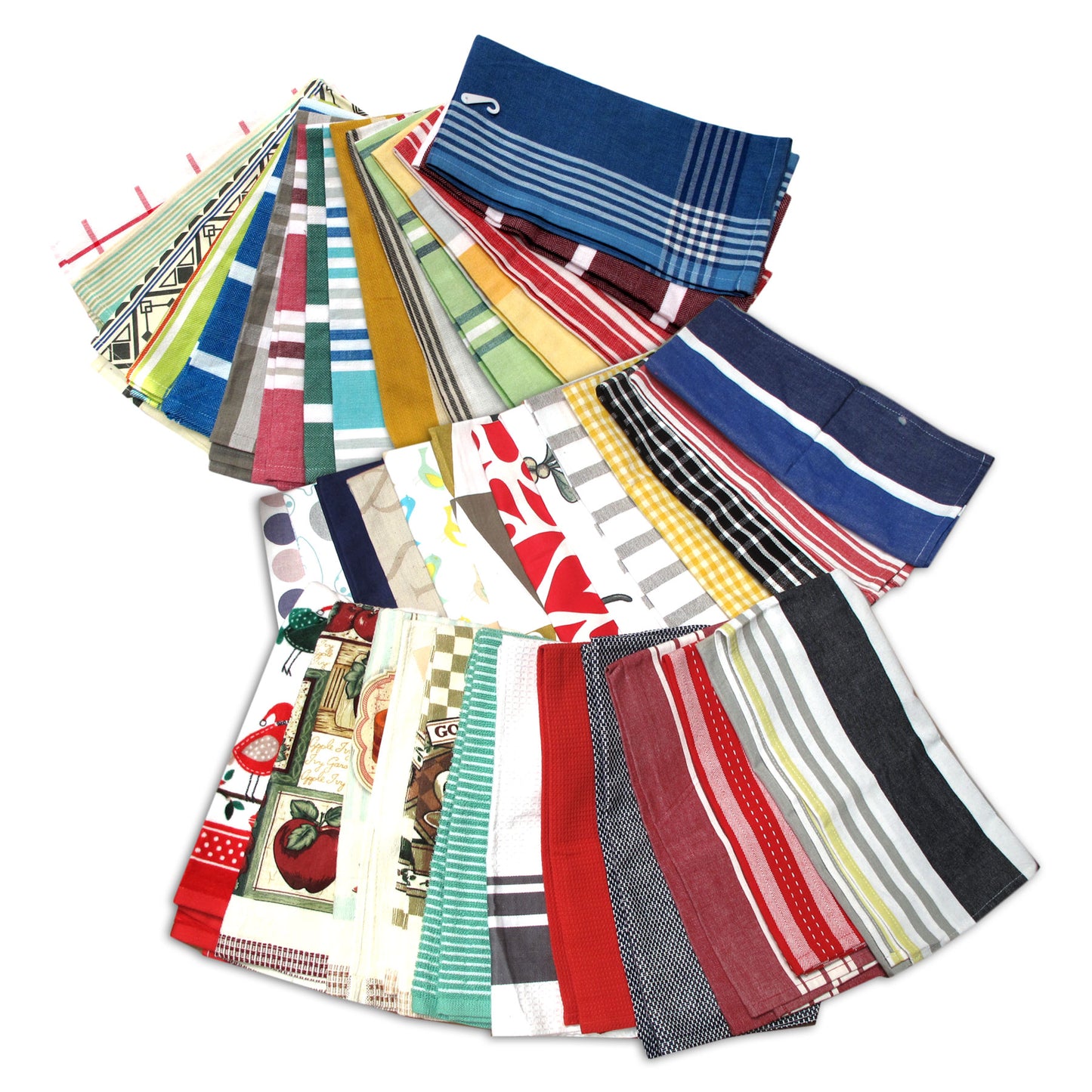 Random Pick Set of 6 100% Cotton Pattern Tea Towels - 50 x 70 cm Tristar Online