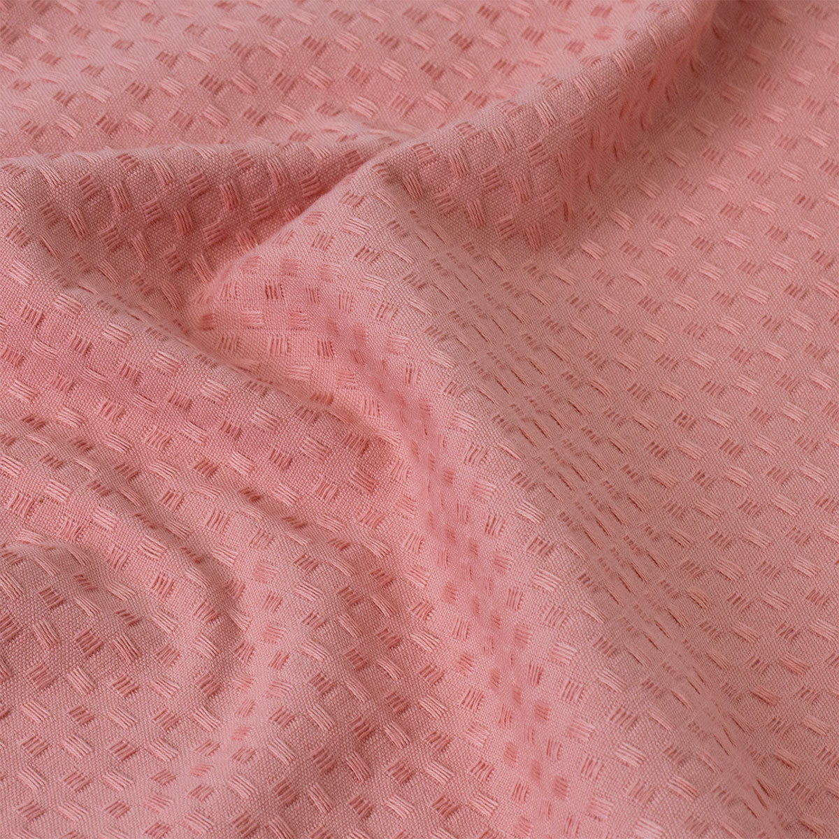 J Elliot Home Waffle Set of 4 Cotton Tea Towels 50 x 70 cm Clay Pink Tristar Online
