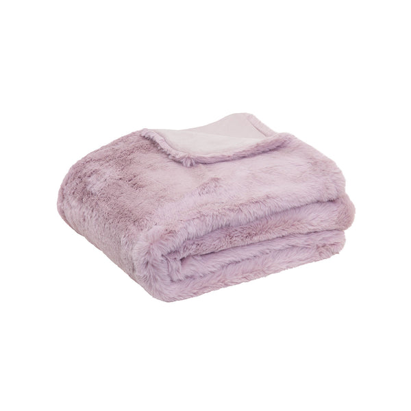 J.Elliot Home Arlo Faux Fur Throw Lilac Tristar Online