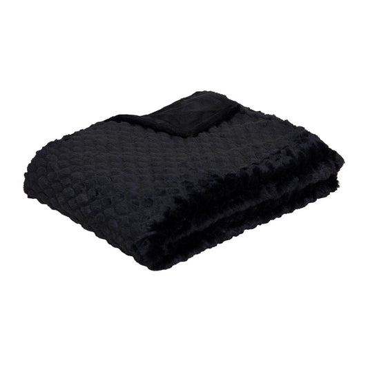 J.Elliot Home Azariah Plush Throw Black Tristar Online