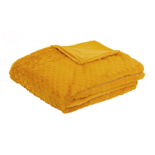 J.Elliot Home Azariah Plush Throw Mustard Tristar Online