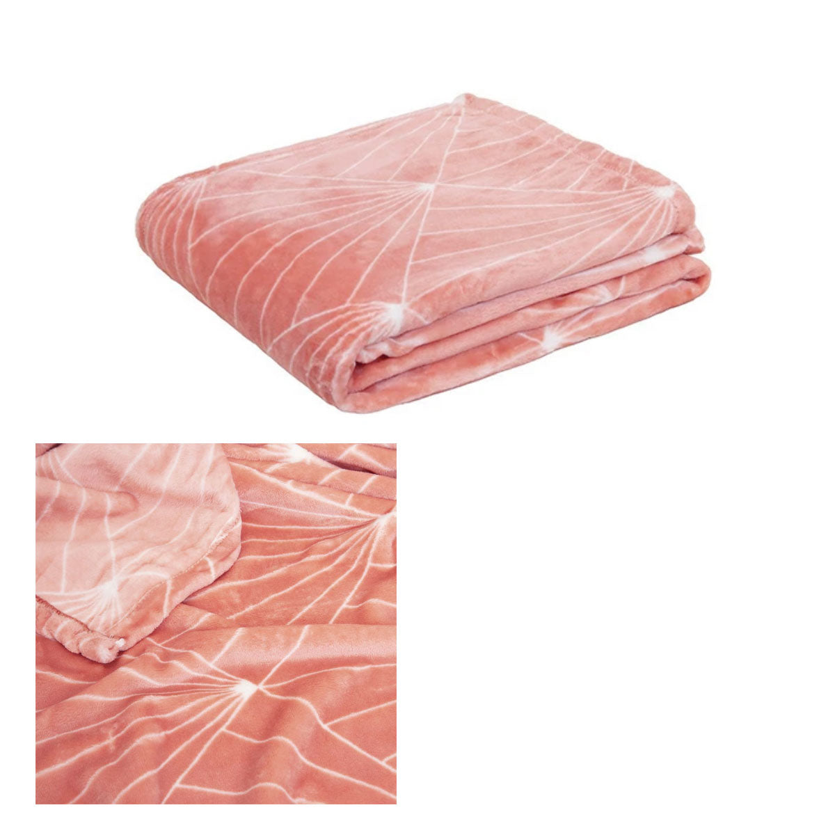 J.Elliot Home Celeste Flannel Throw Rug Clay Pink Tristar Online