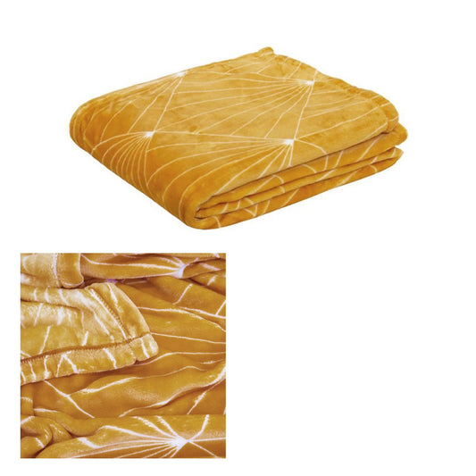 J.Elliot Home Celeste Flannel Throw Rug Mustard Tristar Online