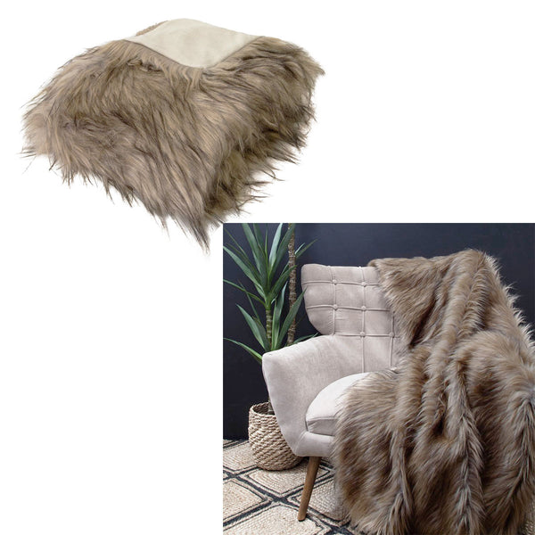 J Elliot Home Elk Luxury Faux Fur Throw 130 x 160cm Tristar Online