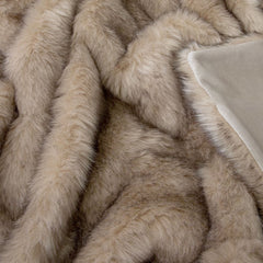 J Elliot Home Brown Fox Luxury Faux Fur Throw 130 x 160cm Tristar Online