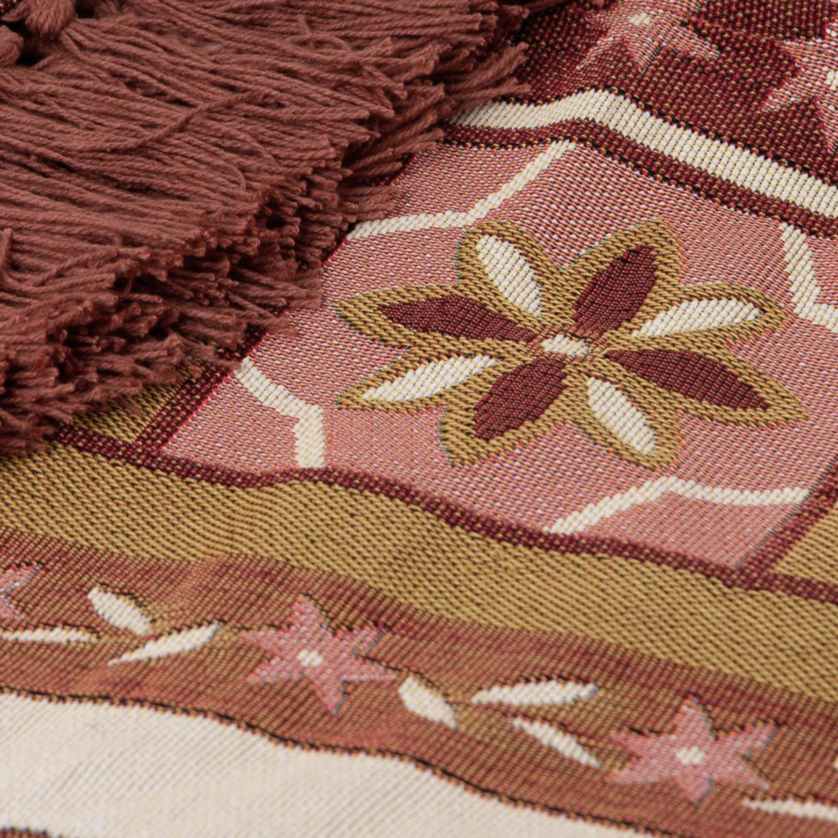 J Elliot Home Kasbah Luxury Fringe Throw 130 x 160cm Pink Tristar Online