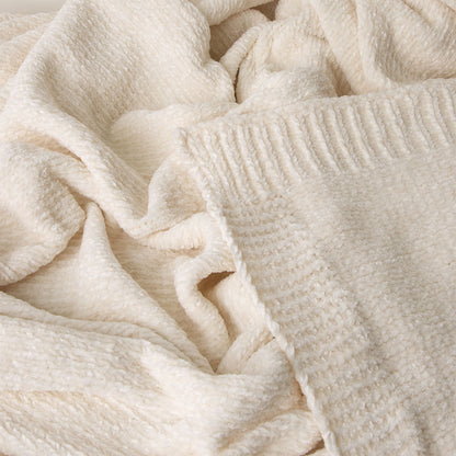 J Elliot Home Leslie Chenille Throw 130 x 160 cm Ivory Tristar Online