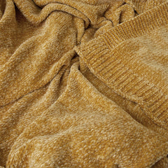 J Elliot Home Leslie Chenille Throw 130 x 160 cm Ochre Tristar Online