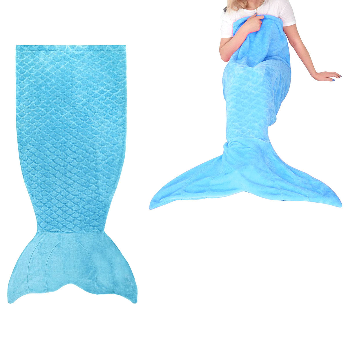 Mermaid Tail Blue Soft Blanket Throw Tristar Online