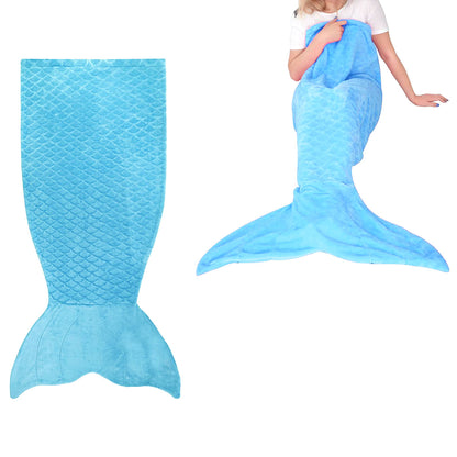 Mermaid Tail Blue Soft Blanket Throw Tristar Online