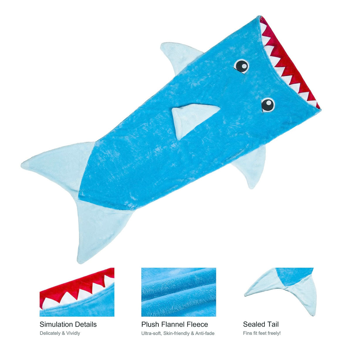 Mermaid Tail Shark Soft Blanket Throw Tristar Online
