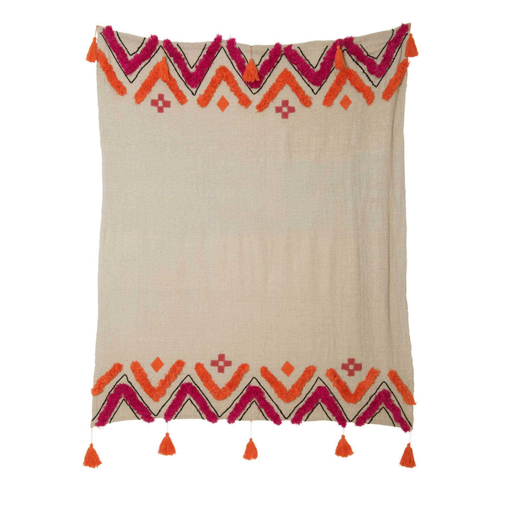 J.Elliot Home Merryn Cotton Throw Orange Multi Tristar Online
