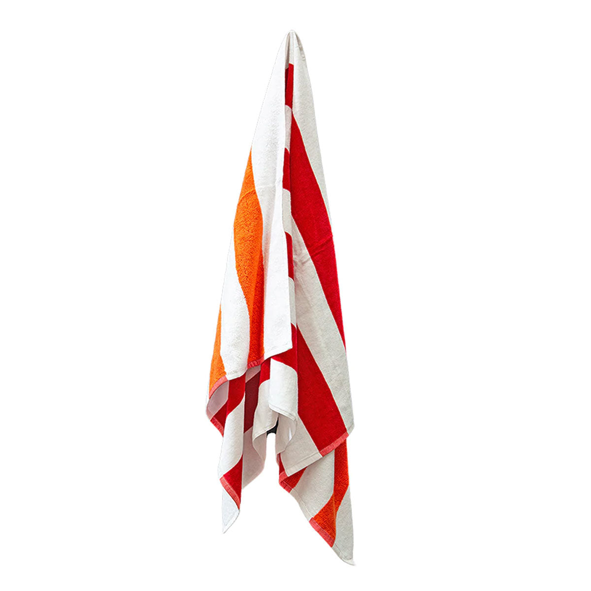 J.Elliot Home 400GSM Premium Cotton Reversible Striped Beach Towel 76 x 152 cm Red Orange Tristar Online