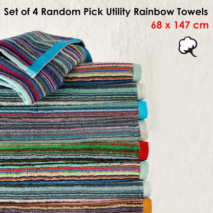 J.Elliot Home Set of 4 Random Pick Colours Utility Towels Tristar Online