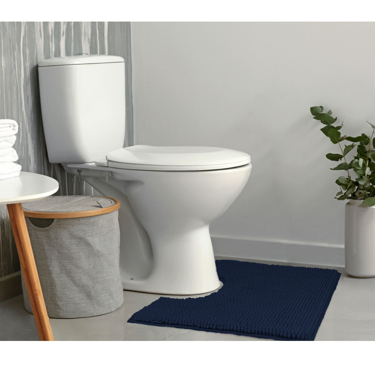 Toggle Microfiber Bath Mat Contourned Navy Tristar Online