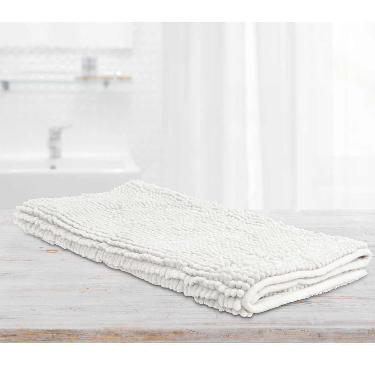 Toggle Microfiber Bath Mat Large White Tristar Online