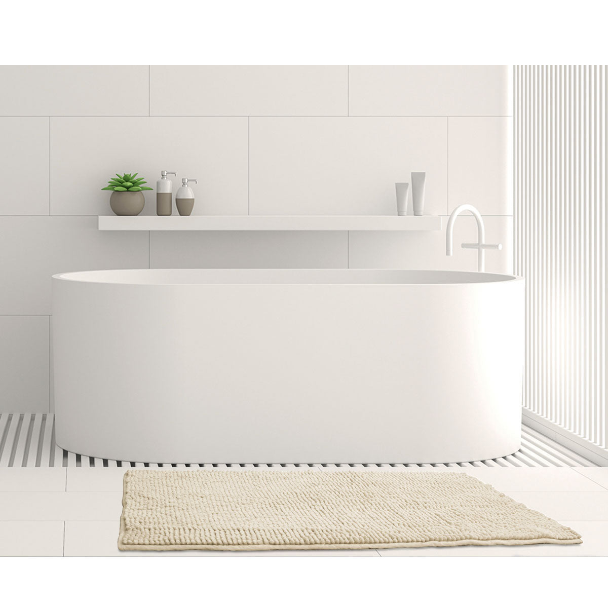 Toggle Microfiber Bath Mat Medium Stone Tristar Online