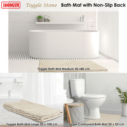 Toggle Microfiber Bath Mat Medium Stone Tristar Online