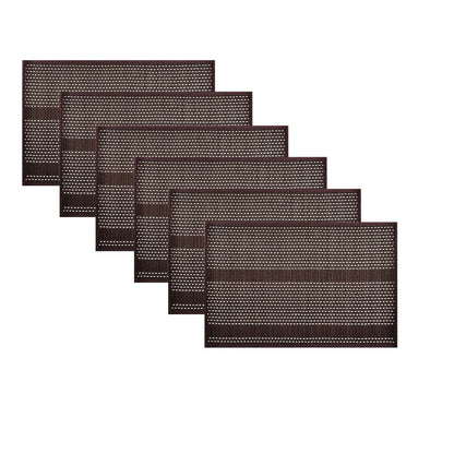 Set of 6 Dreamtime Bamboo Table Placemats 30 x 45cm Brown Tristar Online