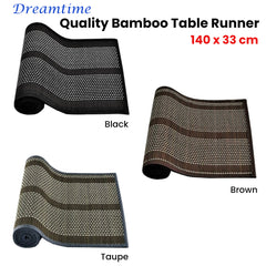 Dreamtime Bamboo Table Runner 140 x 33cm Black Tristar Online