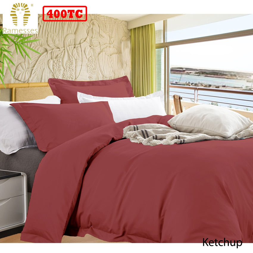 Ramesses Bamboo Cotton Quilt Cover Set Ketchup King Tristar Online