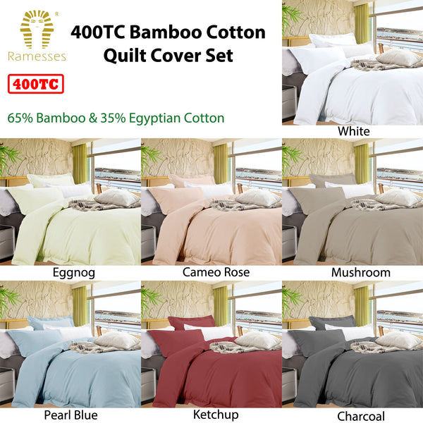 Ramesses Bamboo Cotton Quilt Cover Set Ketchup King Tristar Online