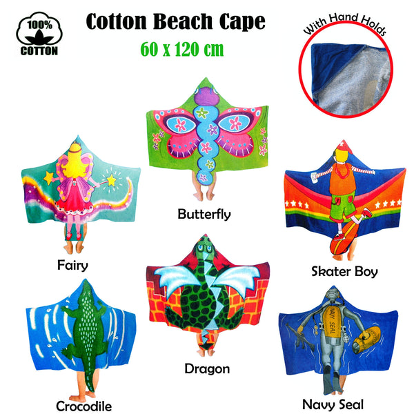 Kids Cotton Velour Beach Cape Crocodile Tristar Online
