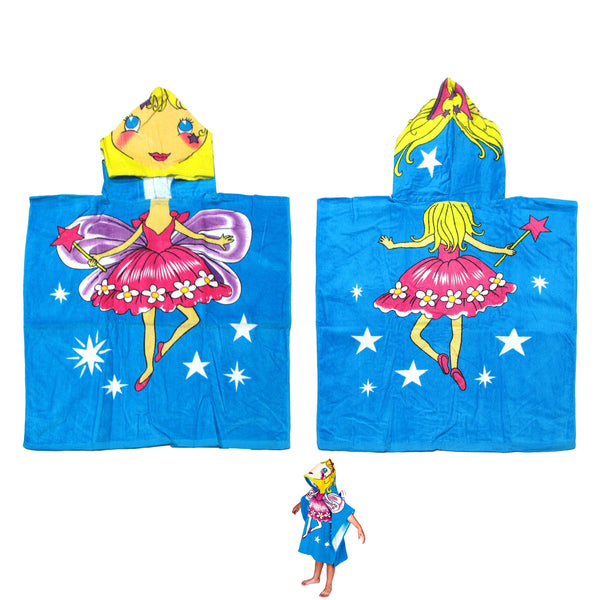 Cute Kids Cotton Hooded Towel Poncho 60 x 120 cm Ballerina Fairy Tristar Online