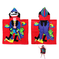 Cute Kids Cotton Hooded Towel Poncho 60 x 120 cm Pirate Tristar Online