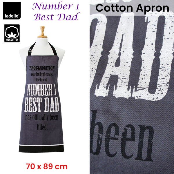 Ladelle Number 1 Best Dad Cotton Apron 70 x 89 cm Tristar Online