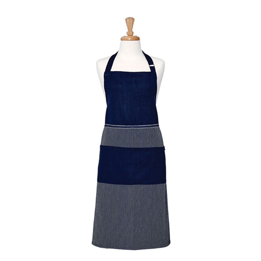 Ladelle Professional Series Stripe Navy Cotton Apron 70 x 95 cm Tristar Online