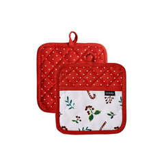 Ladelle Joyful Red Set of 2 Pot Holders 21 x 21 cm Tristar Online