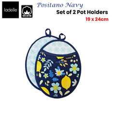 Ladelle Positano Navy Set of 2 Pot Holders 19 x 24 cm Tristar Online