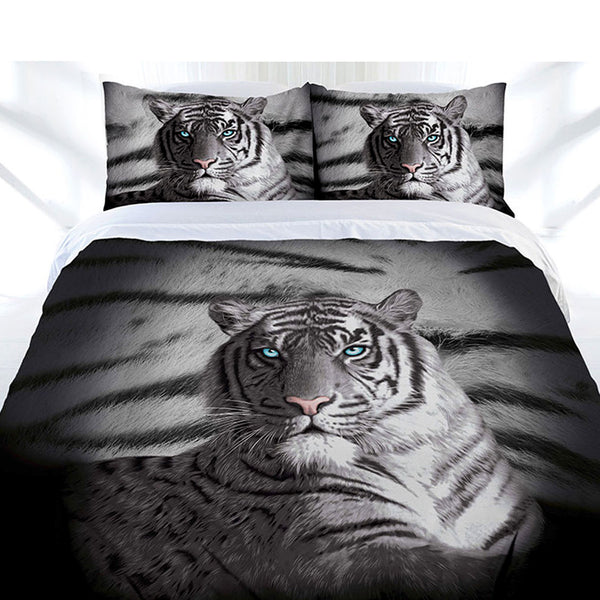 Just Home Blue Eyes Stripes Tiger Quilt Cover Set Double Tristar Online