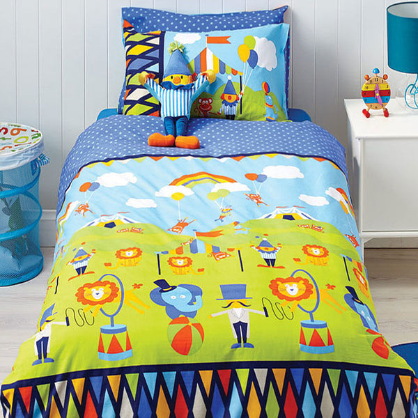 Cubby House Reversible Circus Fun Quilt Cover Set Double Tristar Online