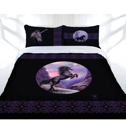 Anne Stokes Black Unicorn Quilt Cover Set Double Tristar Online