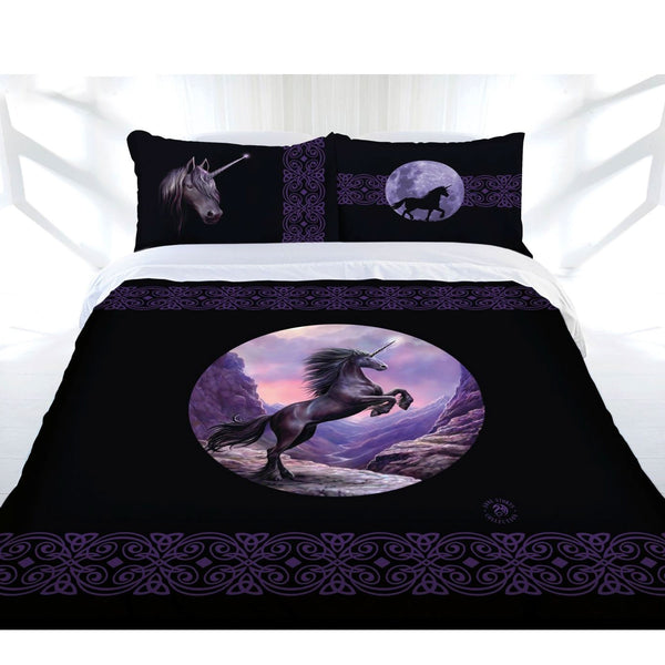 Anne Stokes Black Unicorn Quilt Cover Set Single Tristar Online