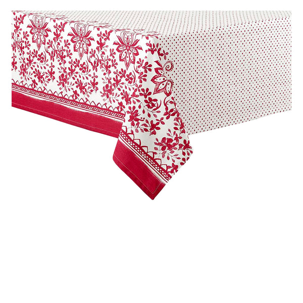 Ladelle Watercolour Floral Tablecloth 6 to 8 Seater Oblong 150 x 225 cm Red Tristar Online