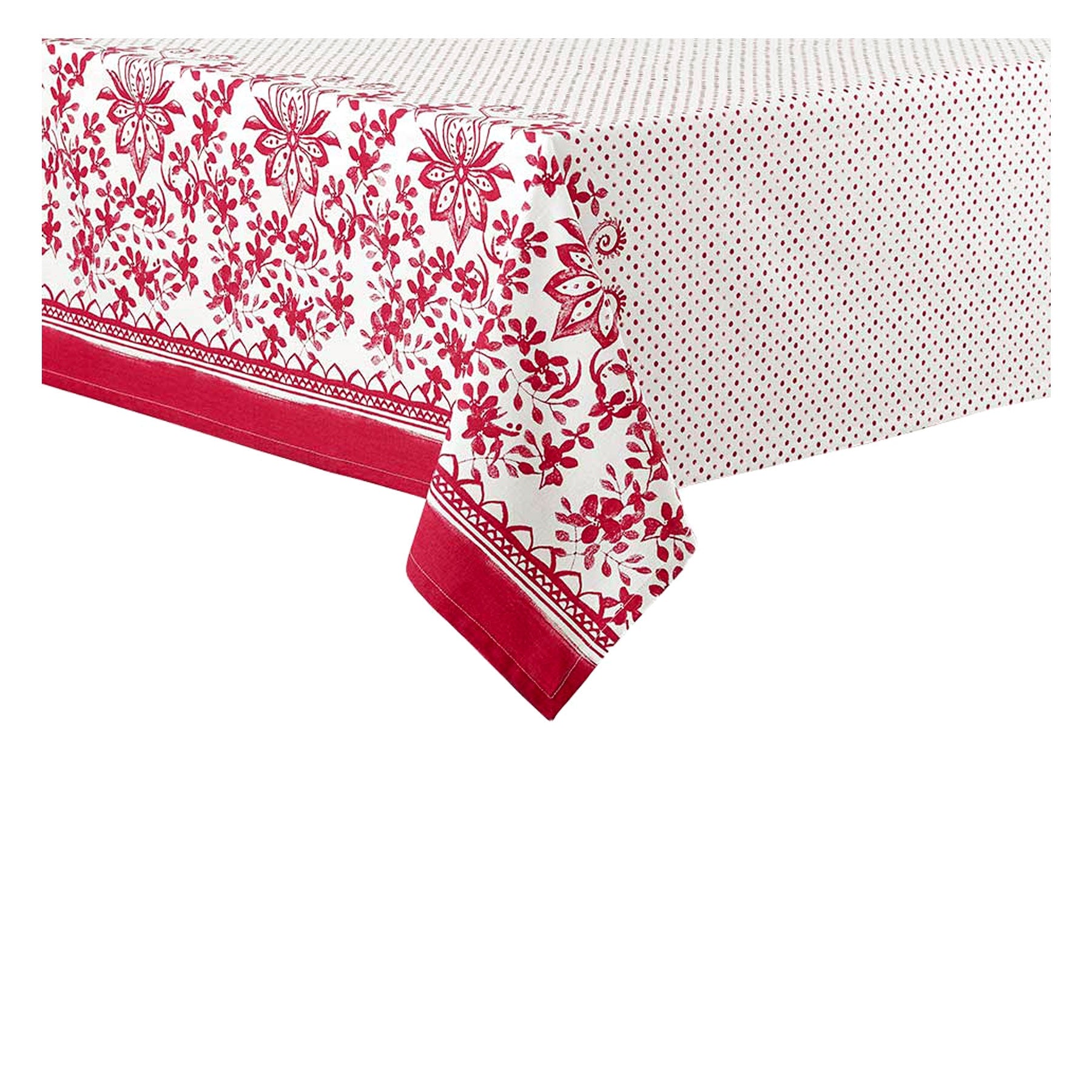 Ladelle Watercolour Floral Tablecloth 8 to 10 Seater Oblong 150 x 265 cm Red Tristar Online