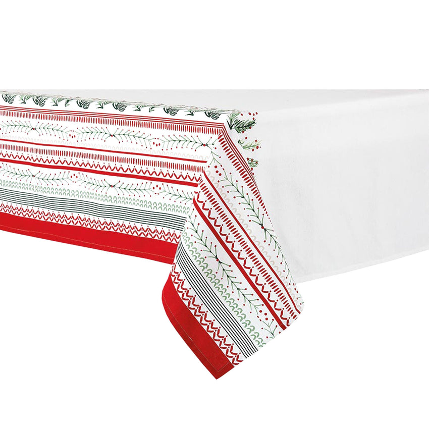 Ladelle Wonderful Christmas Xmas Festival Cotton Tablecloth Oblong 8 Seater 150 x 225 cm Tristar Online