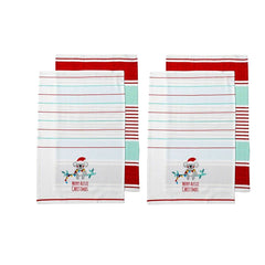 Ladelle Australiana Aussie Animal Koala Christmas Set of 4 Cotton Kitchen Towels Tristar Online