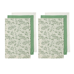 Ladelle Grown Ivy Set of 6 Cotton Kitchen Towels Green Tristar Online