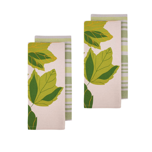 Ladelle Harvest Time Set of 4 Cotton Kitchen Towels Green Tristar Online