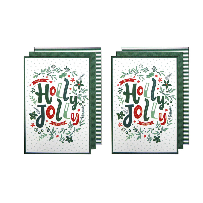 Ladelle Joyful Jolly Christmas Set of 6 Cotton Kitchen Towels Green Tristar Online