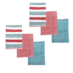 Ladelle Brick Set of 6 Cotton Kitchen Towels Red Design 8 Tristar Online